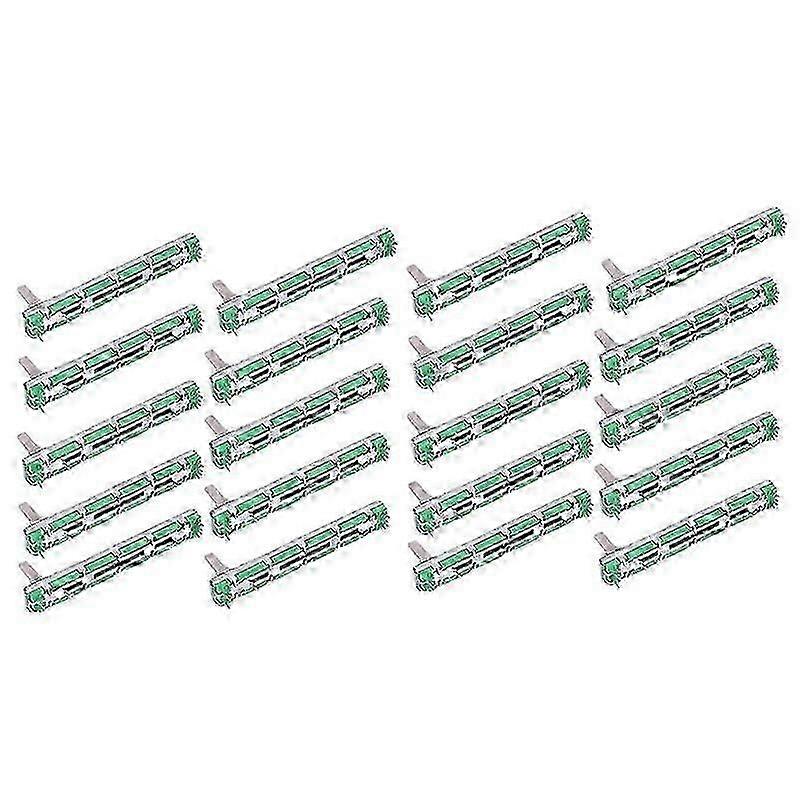 20Pcs 75mm Mixer Fader B10K Double Straight Slide Potentiometer LotGreen  silver  A-GB Edition 1129