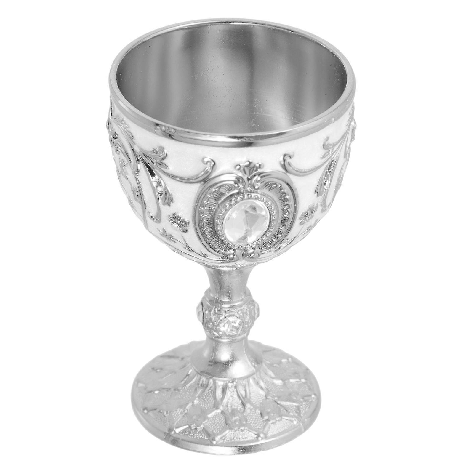 Delicate Pattern Wine Cup for Daily Use Zinc Alloy Dinner Wine Cup
