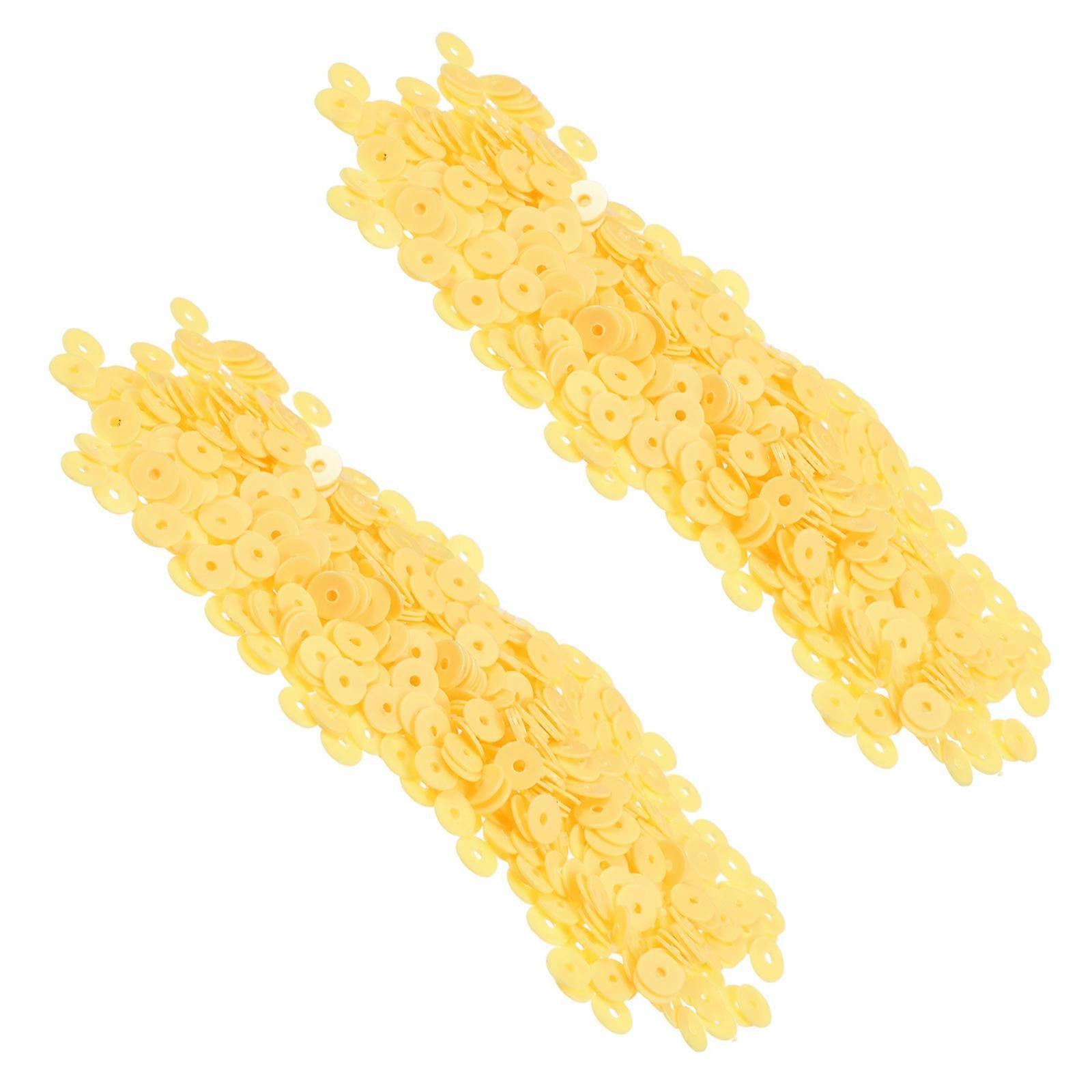 Yellow Polymer Clay Beads for Craft Projects 2000Pcs PVC Round Flat Beads