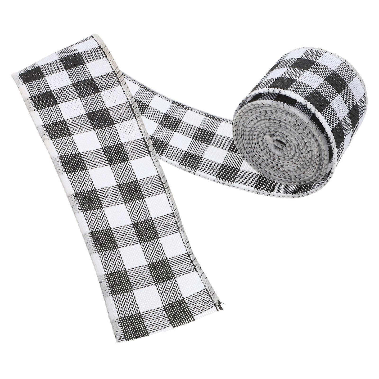 Christmas Ribbon Burlap Ribbon for Present Wrapping 1 Roll Multi