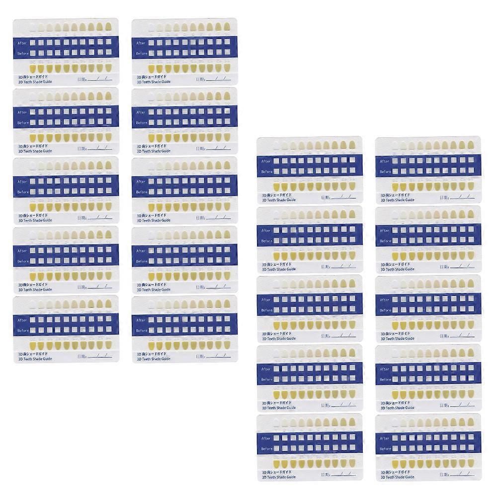 Tooth Color Contrast Cards for Use PVC Material 40Pcs Set