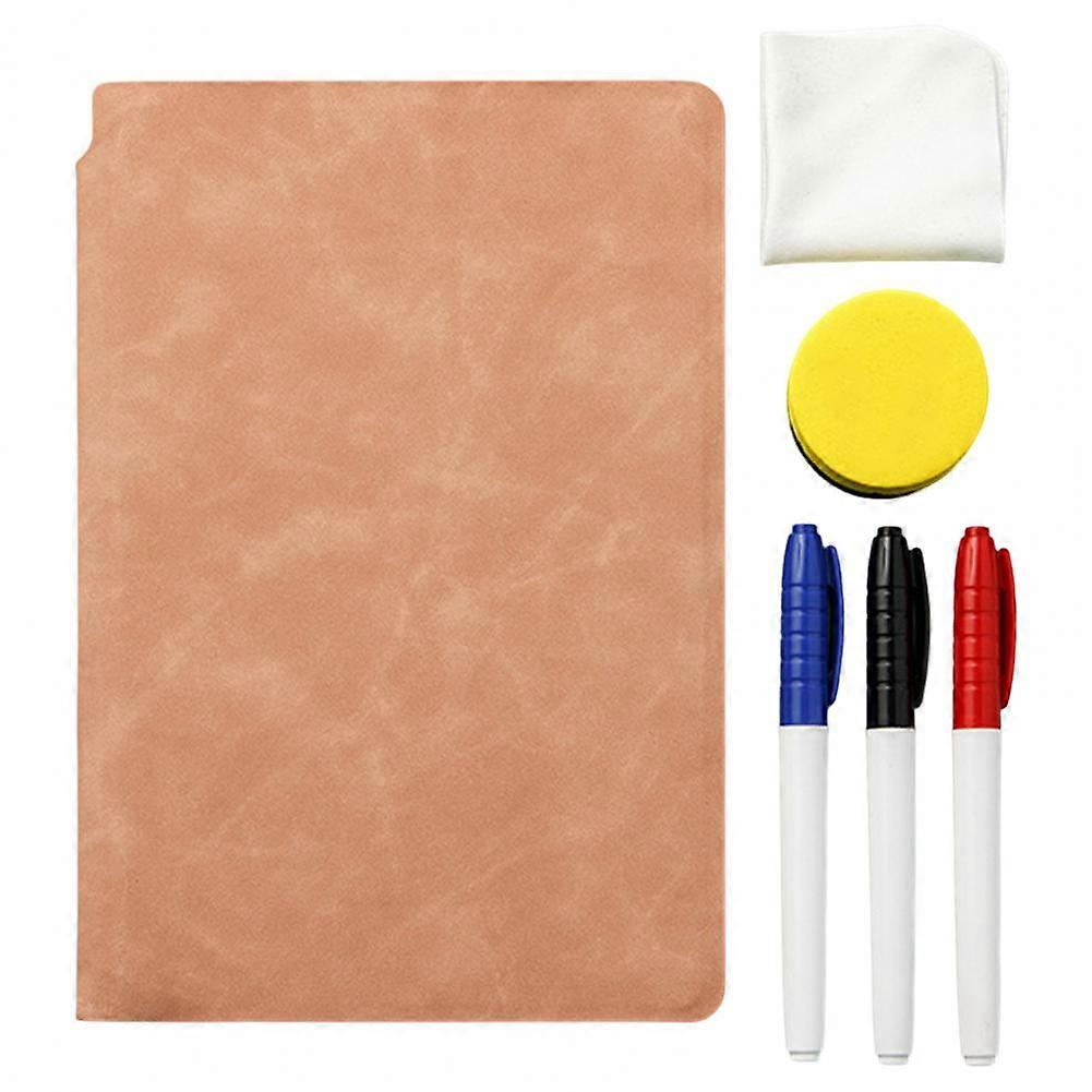 1 Set Great Writing Whiteboard  Double Side Eco-friendly Message Board  Portable A5 Whiteboard Notebook with Sponge