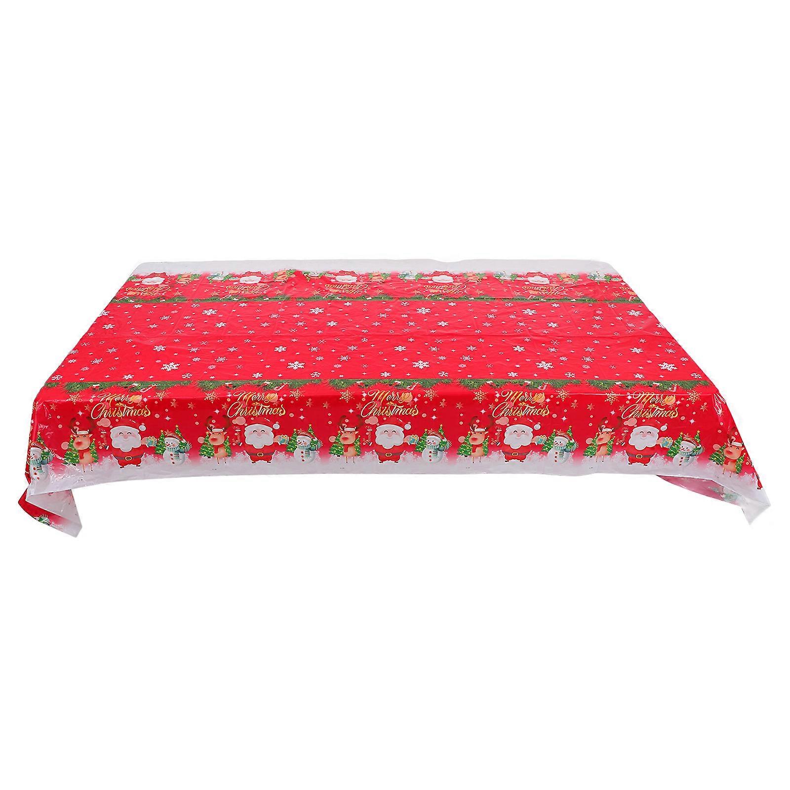 Multi Color Rectangle Tablecloth For Christmas Party 3Pcs Waterproof Decorative Cover For Dining Table