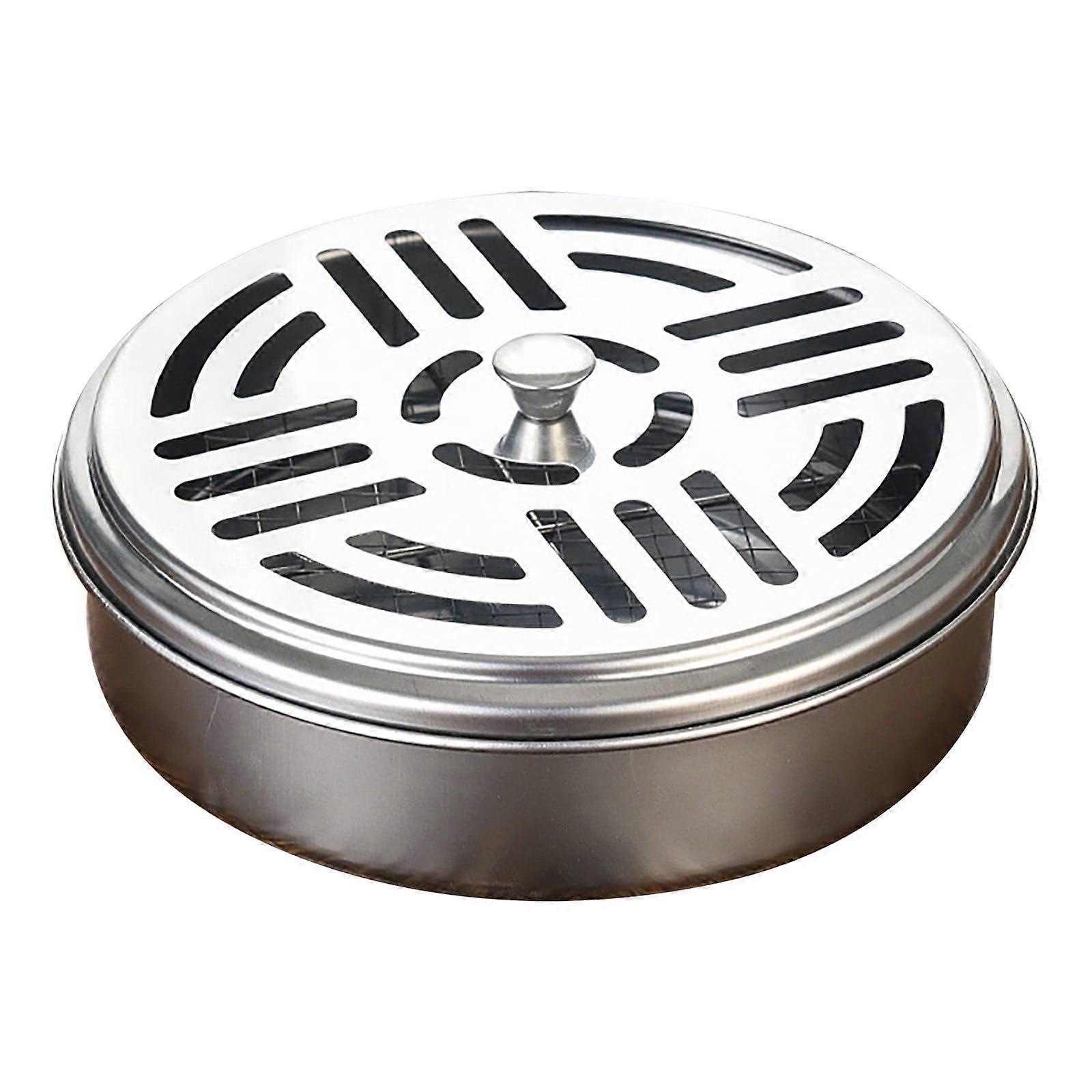 lulshou Classical Design Portable Mosquito Coil Box Iron Case With Lid