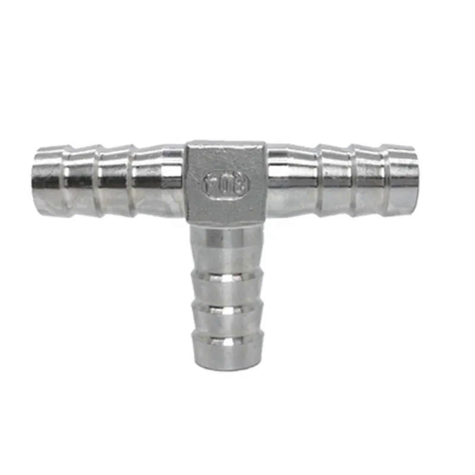 304 Stainless Steel Hose Barb Tee 3 Way Connector Y Type 19mm Rustproof Corrosion Resistant