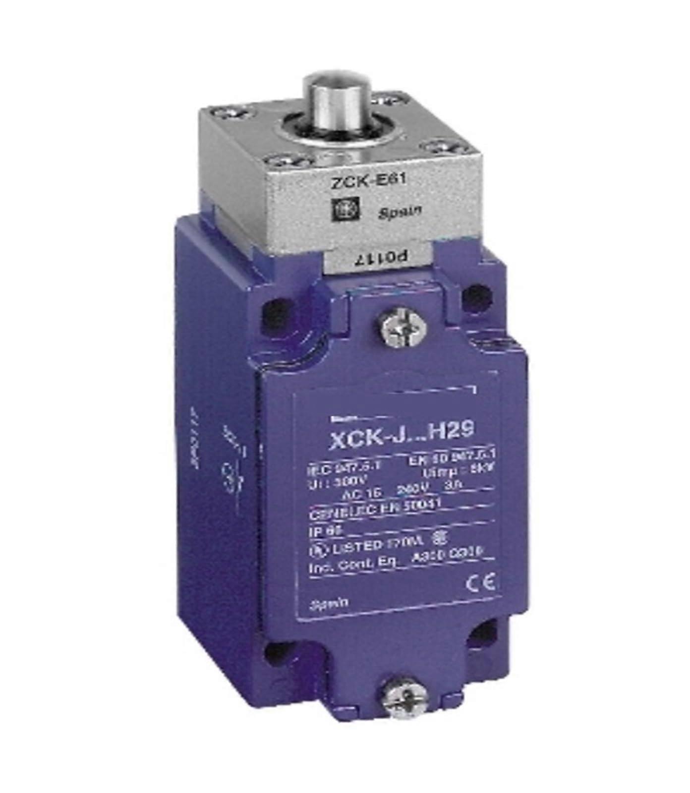 XCKJ161H29 Limit Switch, Metal End Plunger, 1NC+1NO, Snap Action, M20 Thread