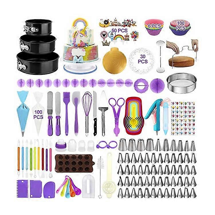 407Pcs Baking Tool Set Cake Turntable Cake Decorating Supplies Kit