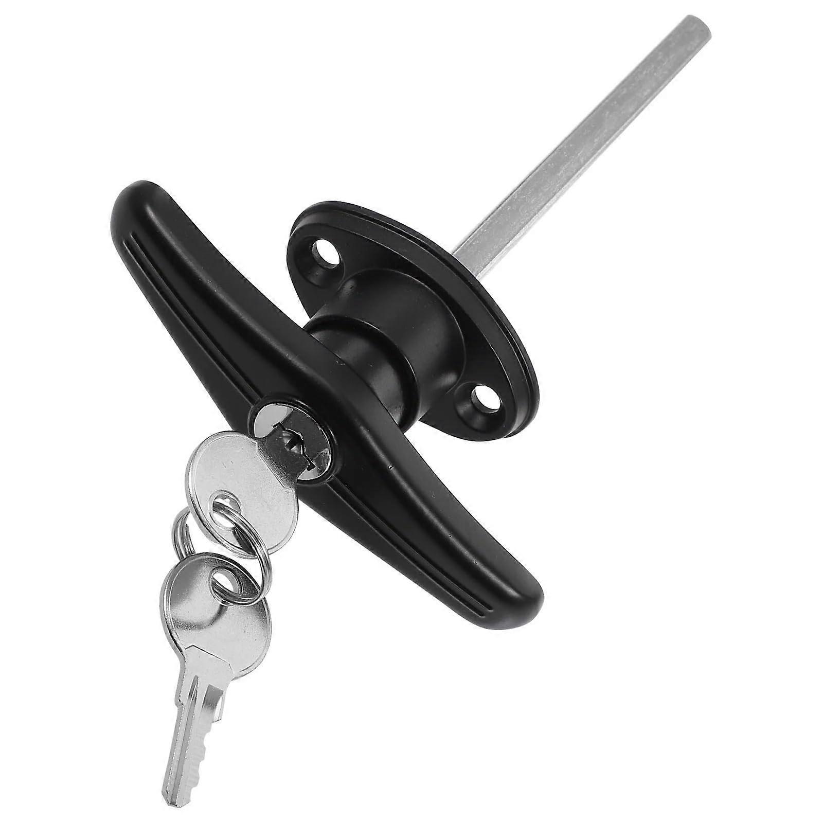Universal T Handle Door Lock Kit for Garage Shed Barn with Hardware, CorrosionResistant Finish