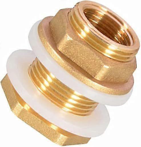 Brass Valve Connector for Rain Barrel & Cistern - Water Butt Tap Fitting Adapter