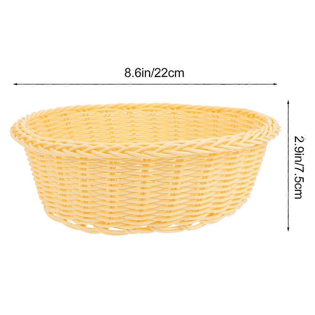 Small Storage Basket Creative Fruit Snack Basket For Kitchen Use Round Shape Simple Style Plastic Material 2Pcs