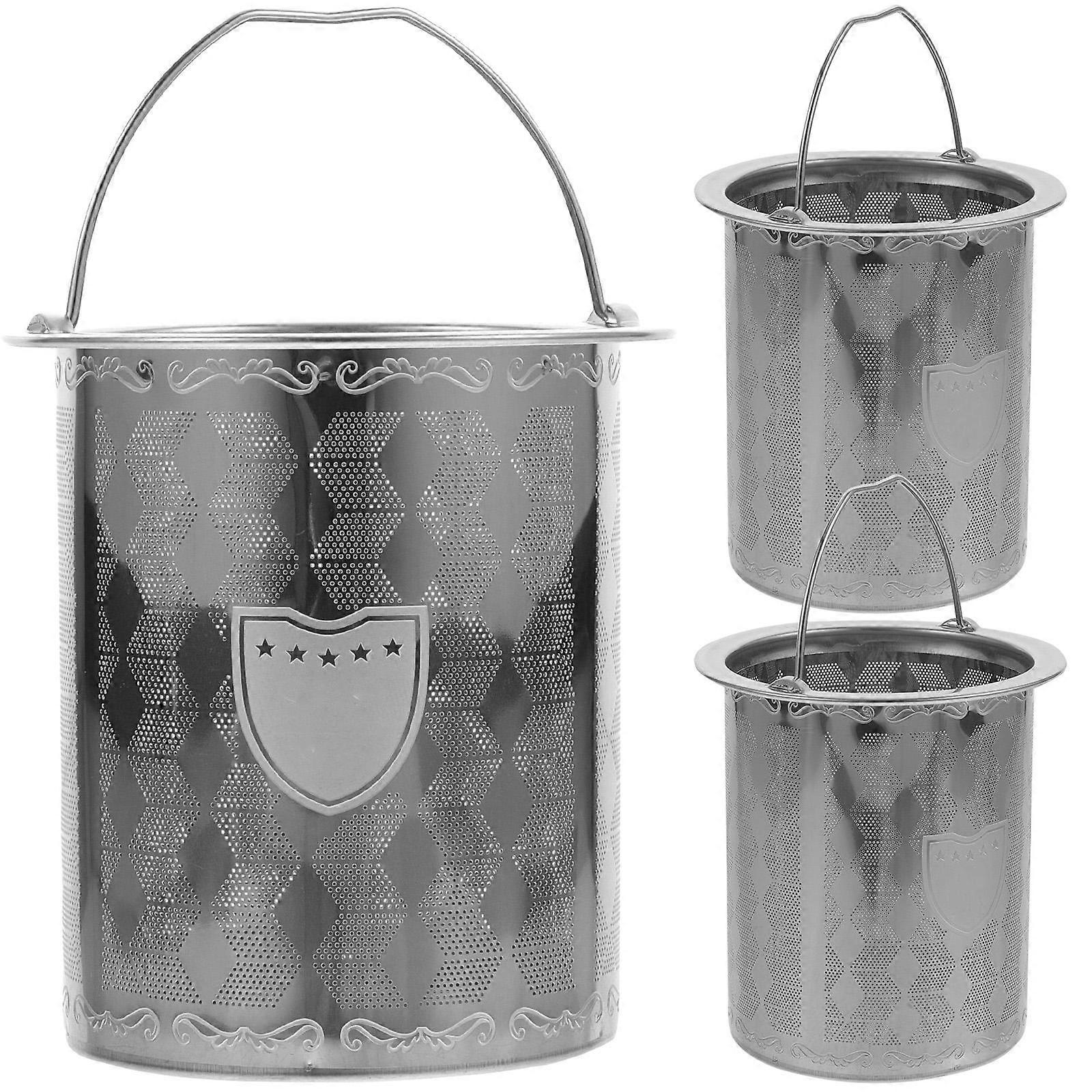 Stainless Steel Tea Strainer Insert for Tea Pot Filtering 3Pcs