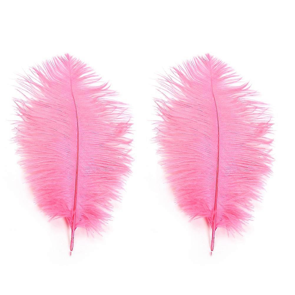 Pink Decoration Ostrich Artificial for Wedding 5Pcs
