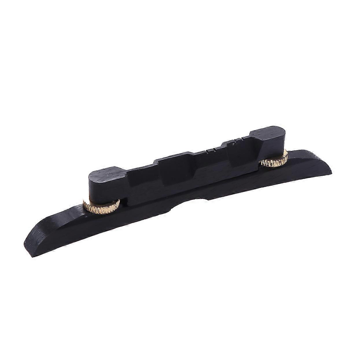 Adjustable Mandolin Bridge Ebony Compensated for Guitar Use Black