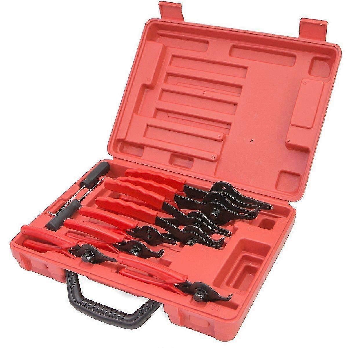 2026 S 11 Pcs Snap Ring Plier Set with Case Internal External Straight Snap Ring Plier