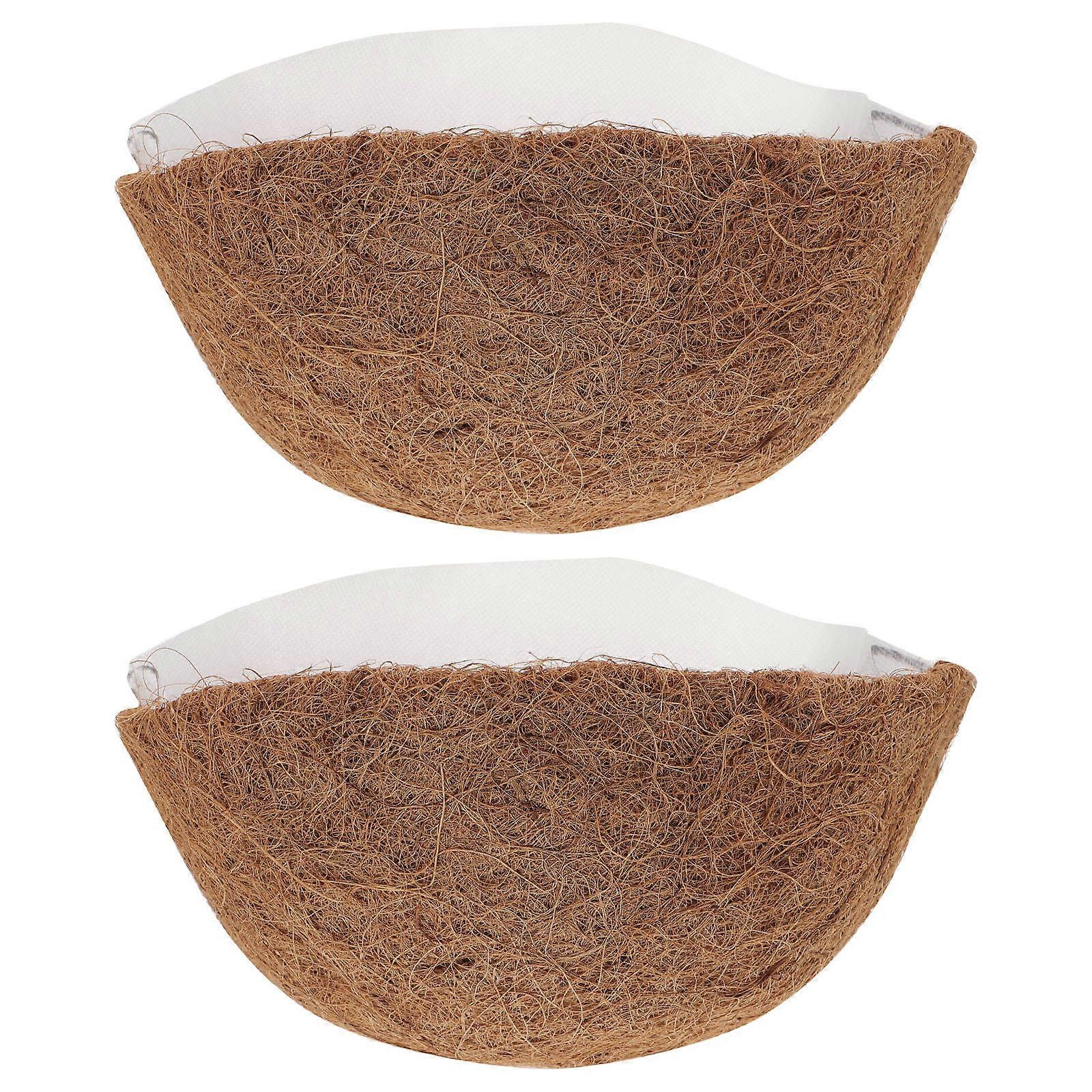 Light Brown Coconut Flowerpot Mat for Storage Using 2Sets Plant Protection