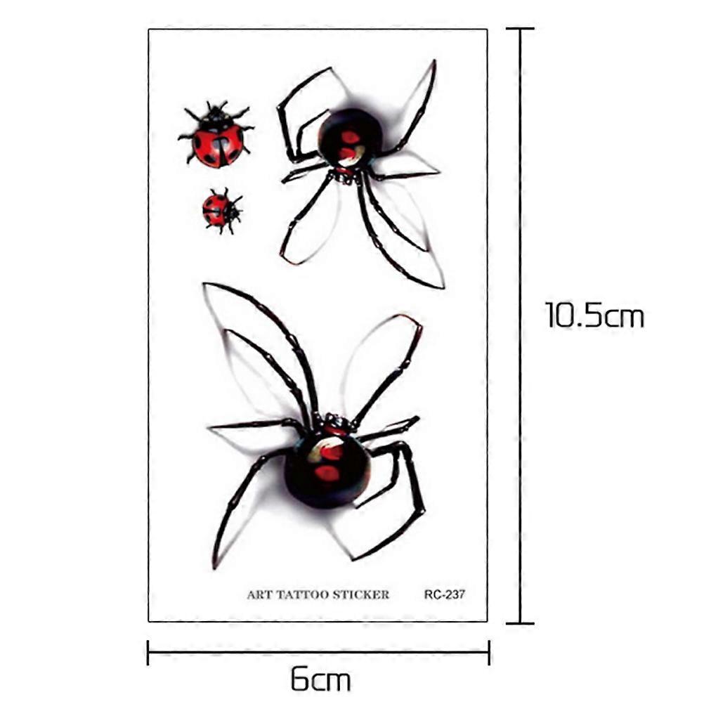 Cool Waterproof Spider Stickers for Halloween Use 4Pcs Temporary