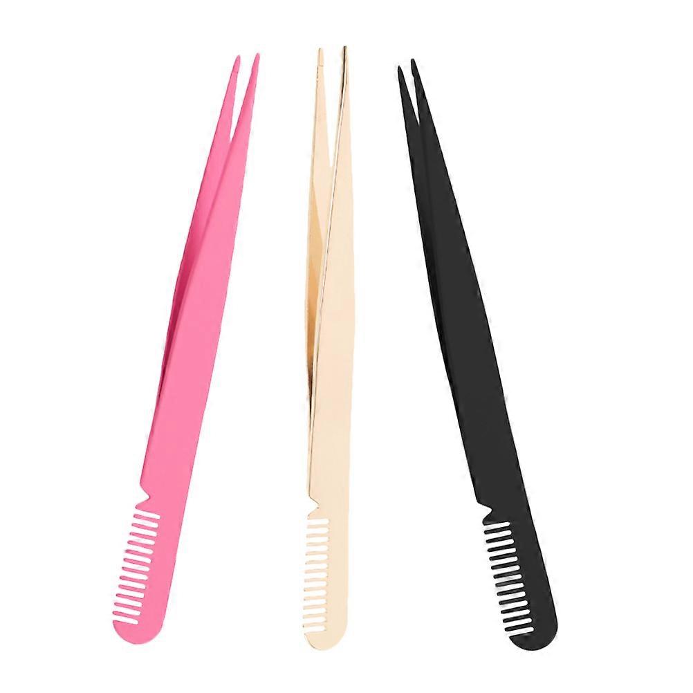 Eyelash Applicator Tool Durable Stainless Steel for Lash Care 3Pcs