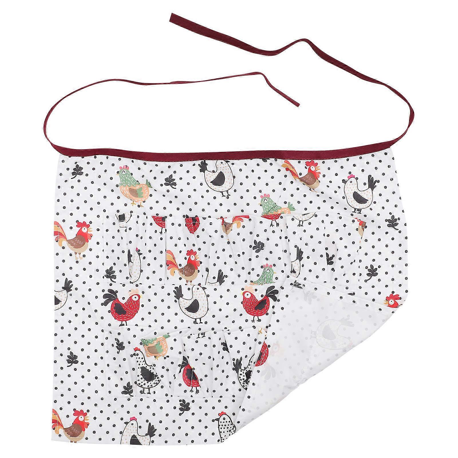 Yellow Egg Pocket Apron for Kitchen Use with 12 Pockets Eggs Holding