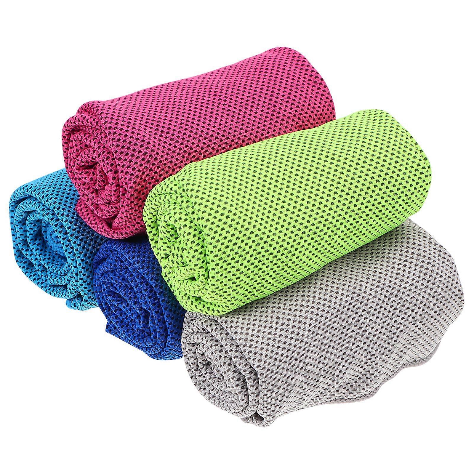 Chilly Cool Towel 10 Pcs Rectangular Colors For Yoga And Camping Efficient Sweat Absorption With Fast Cooling Function