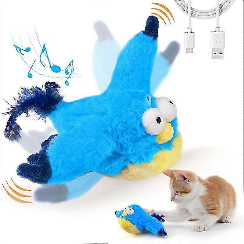 2026 Interactive Cat Toys, Rechargeable Chirping Flapping Bird(no Flying)