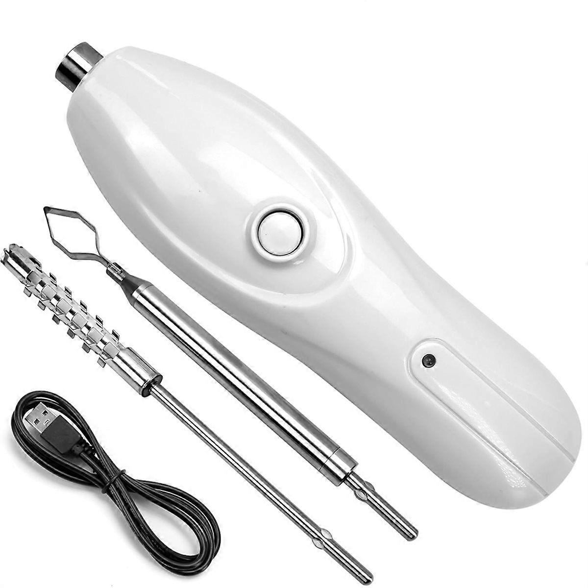 Corer Tool Portable Vegetable Corer Cordless,Electric Scraping Scale Machine with 2 Cutter,Stainles