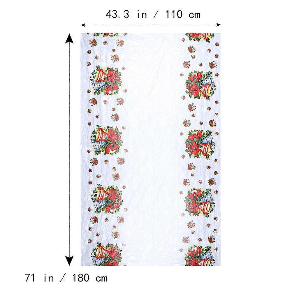 Jingle Bell Christmas Tablecloth for Table Use Rectangular Design