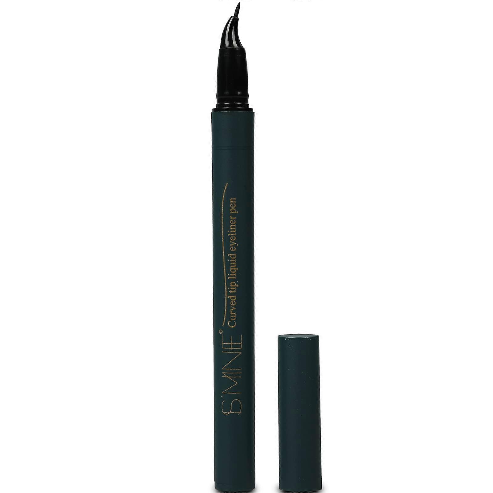 Waterproof Felt Tip Liquid Eyeliner Pen Black Bent Tip Long Lasting Smudgeproof No Skip
