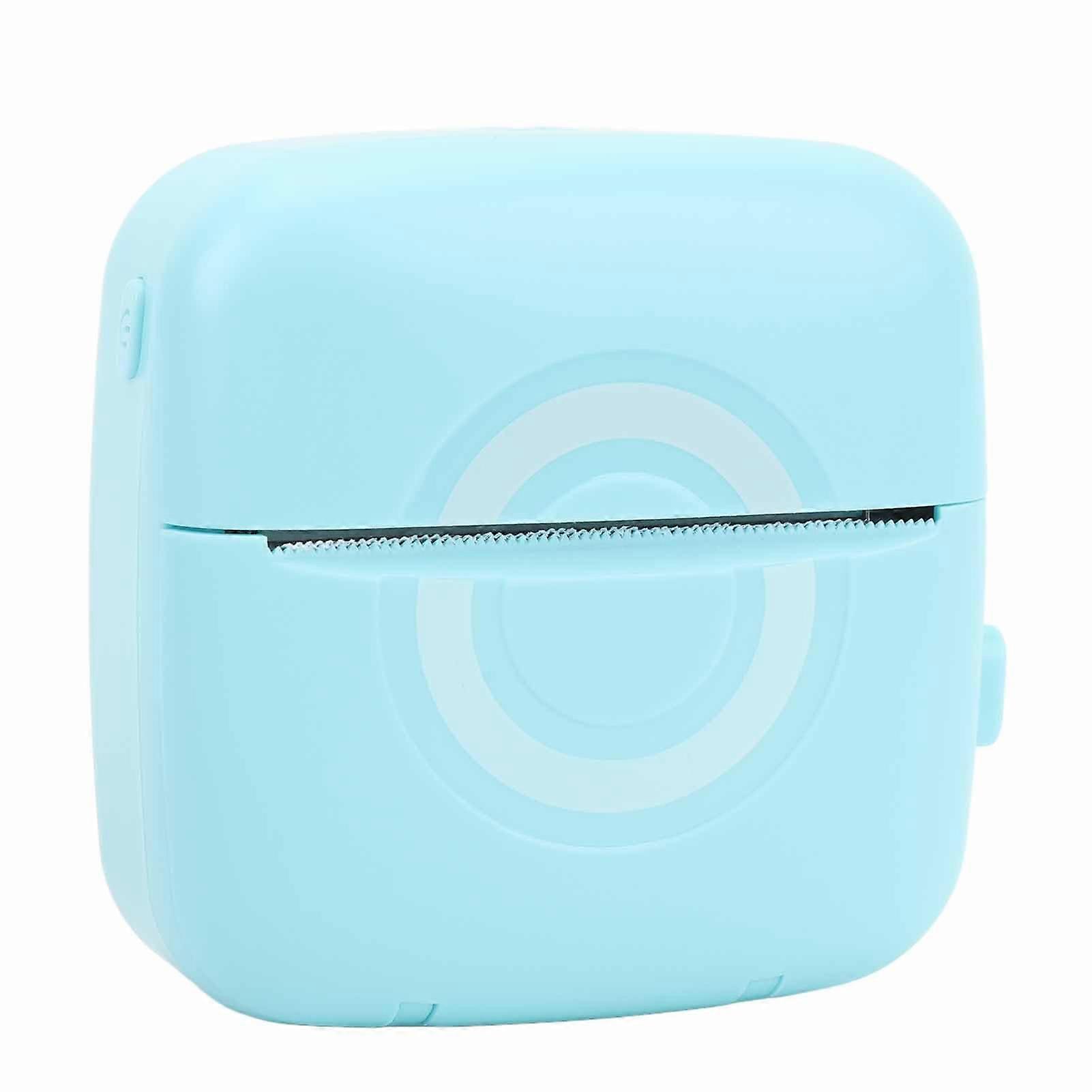 Portable Mini Printer Sky Blue, Bluetooth Thermal Printing for Notes and Labels, iOS Android Compatible