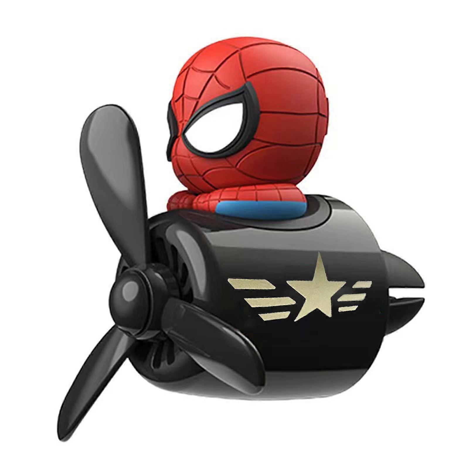 Cute Cartoon Pilot Car Air Freshener with Rotating Propeller Vent Diffuser Clip, 1pc