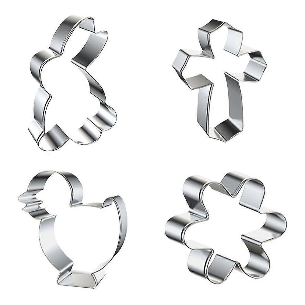 1 Set Easter Theme Biscuit Cutters Stainless Steel Biscuit Mold Cookie Mold