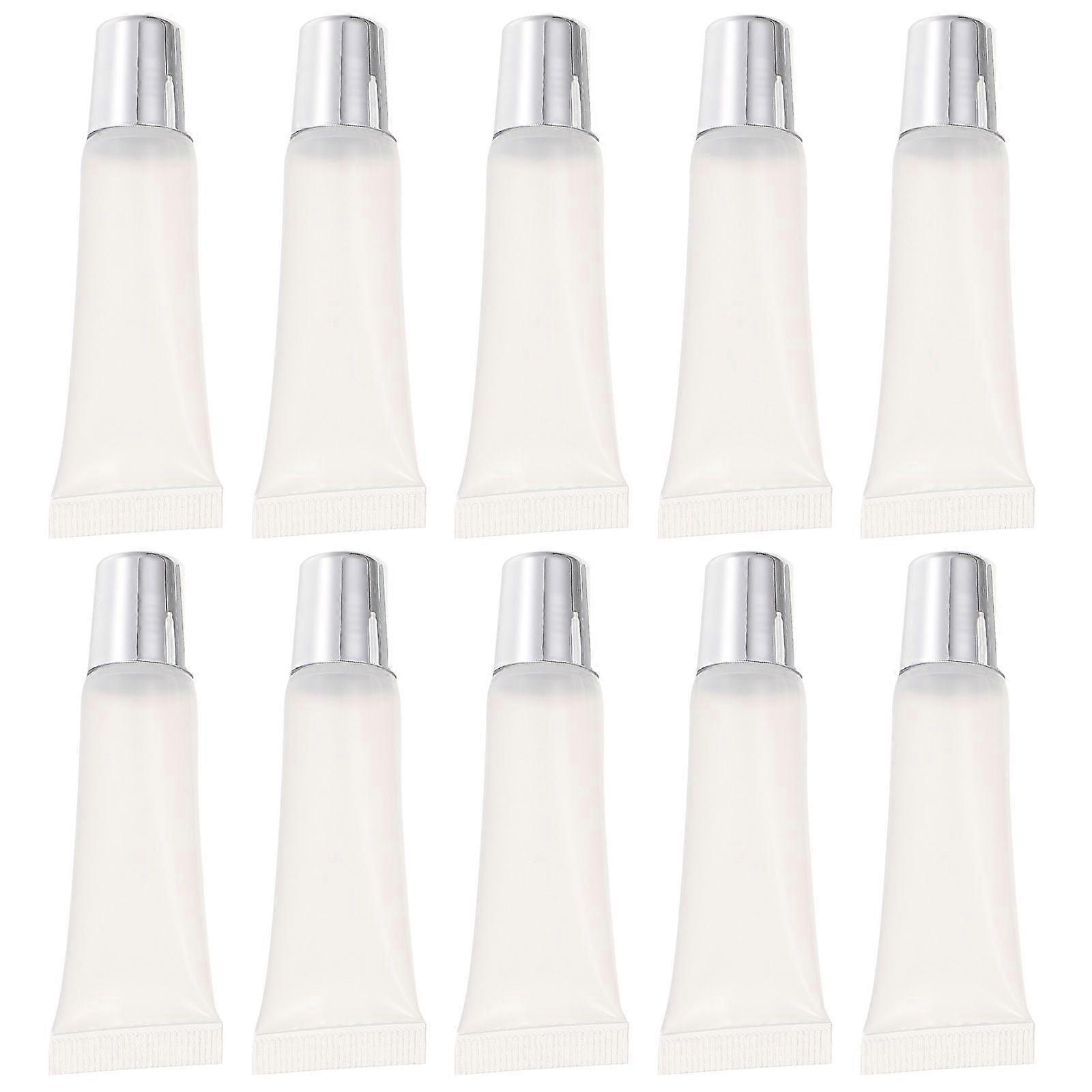 10pcs Portable Empty Lip Gloss Storage Tubes Refillable Lip Glazes Bottles