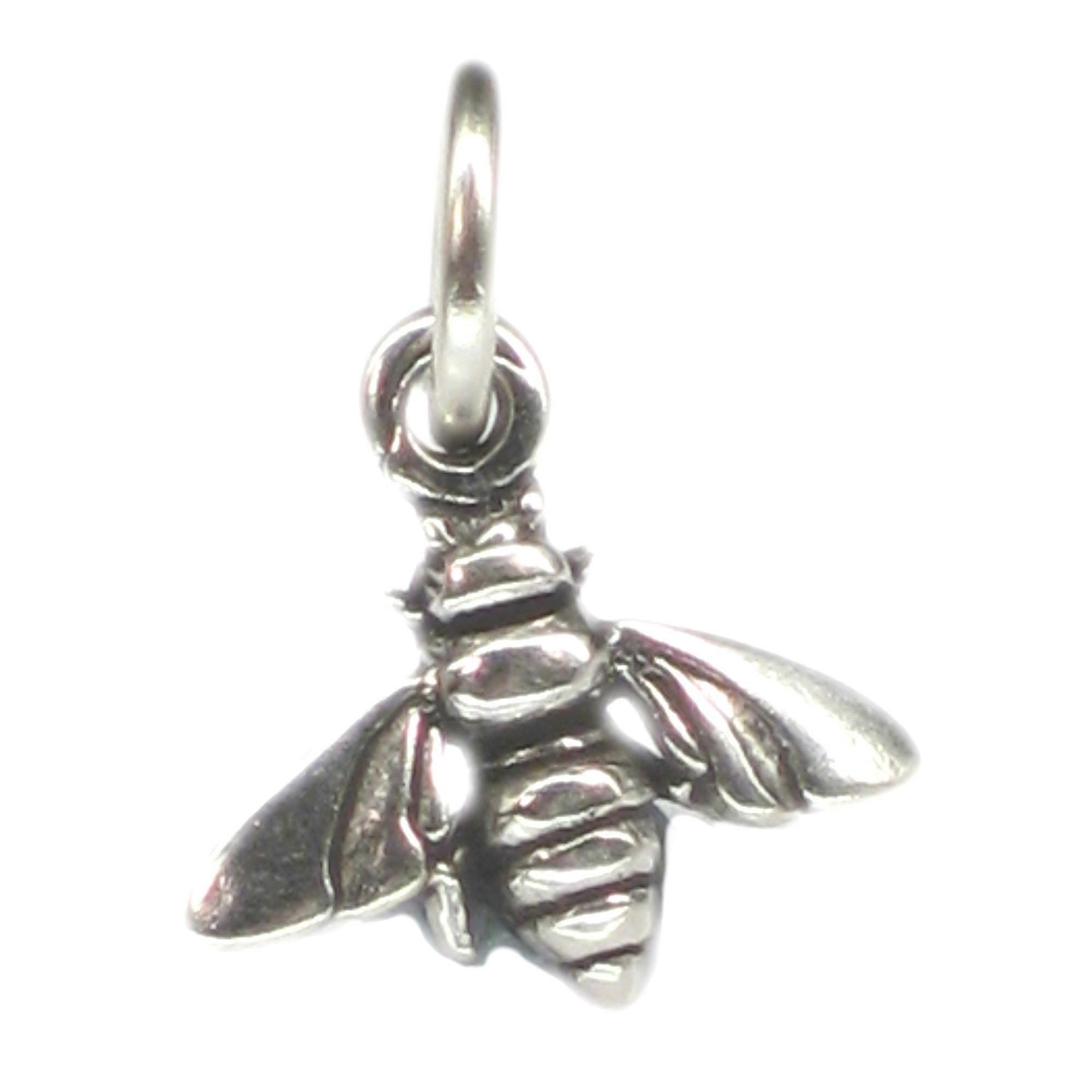 Bee Tiny sterling silver charm .925 x 1 Bees Insects Insect charms