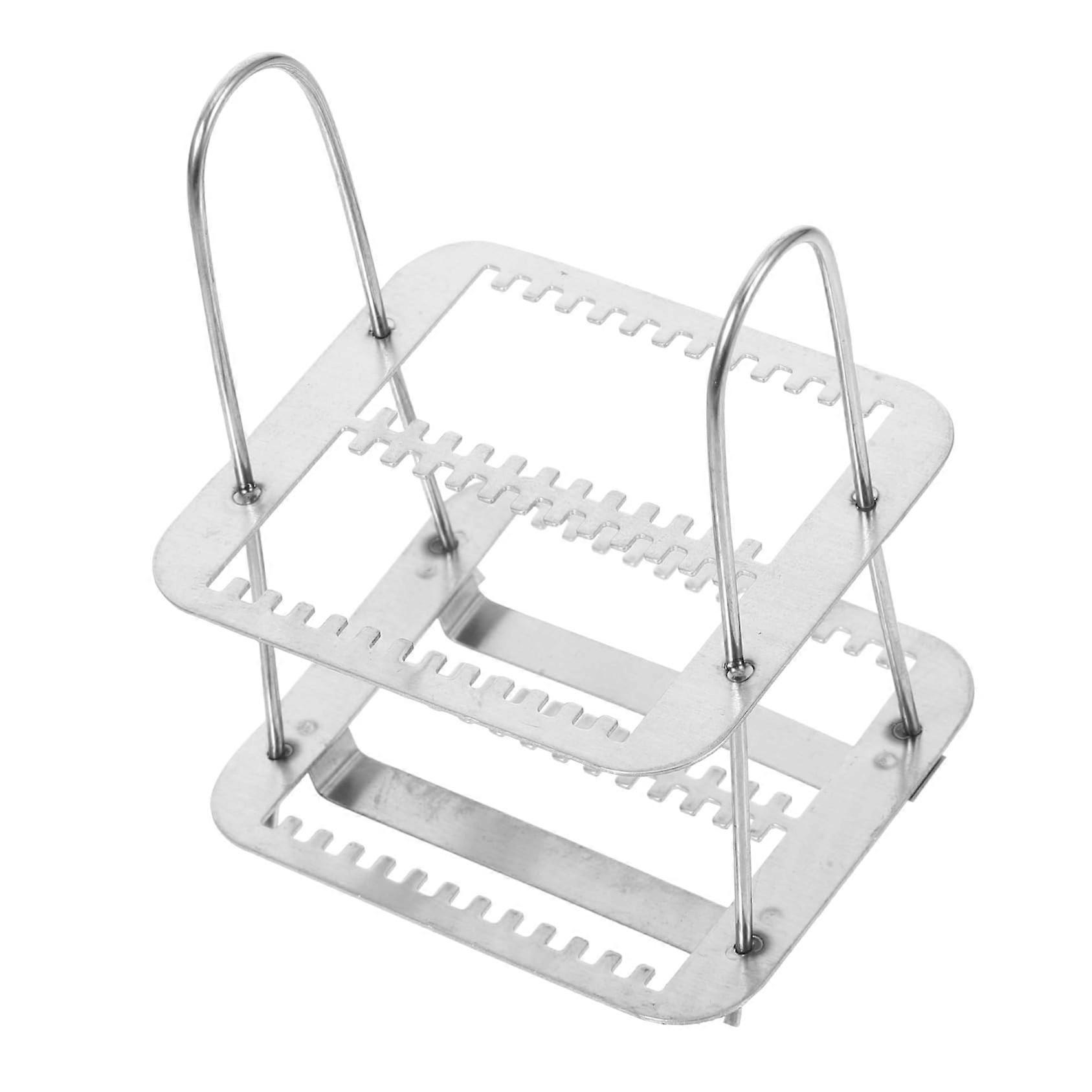 Microscope Slides Rack Stainless Steel 26Position Holder for Secure Slide Organization in Labs