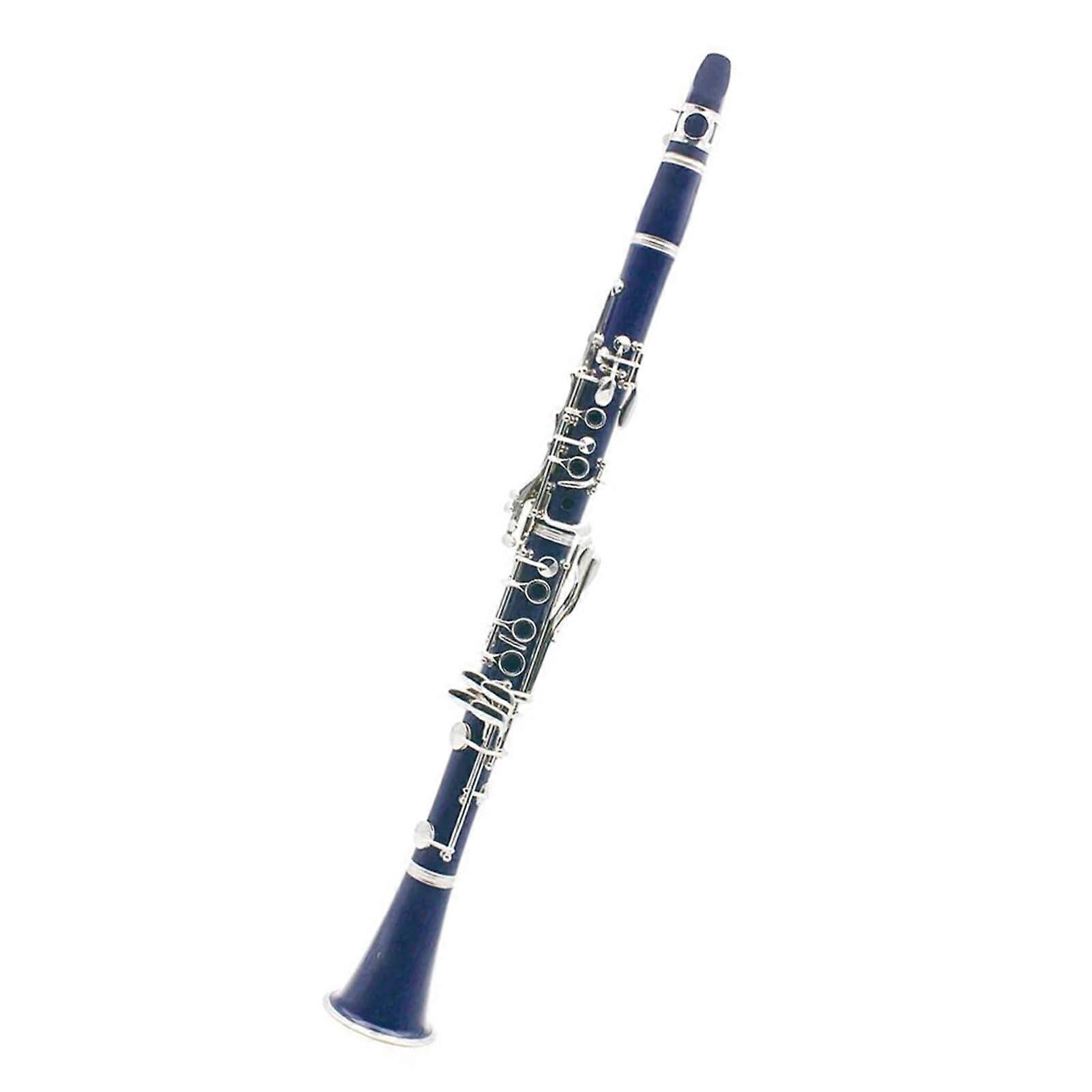 Blue B Flat Clarinet for Beginners with Durable 17Key Layout and Clear Stable Tone