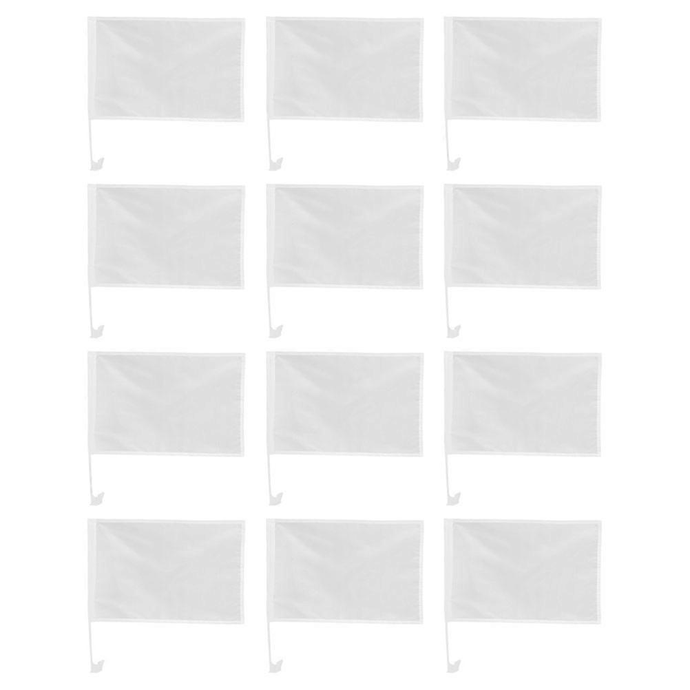 DIY Blank Flags Set with 48Pcs Handheld Flags for Waving Use