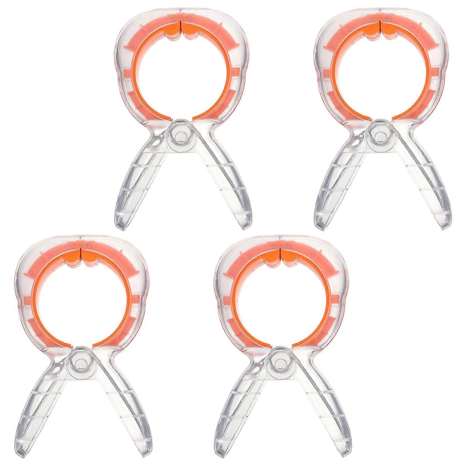 White Windproof Clothespins Multi-Functional Clothes Pin for Holding Clothes 4Pcs