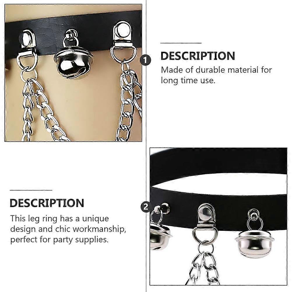 Punk Style Leg Ring for Decoration 1Pcs Black Gothic Chain Leg Loop