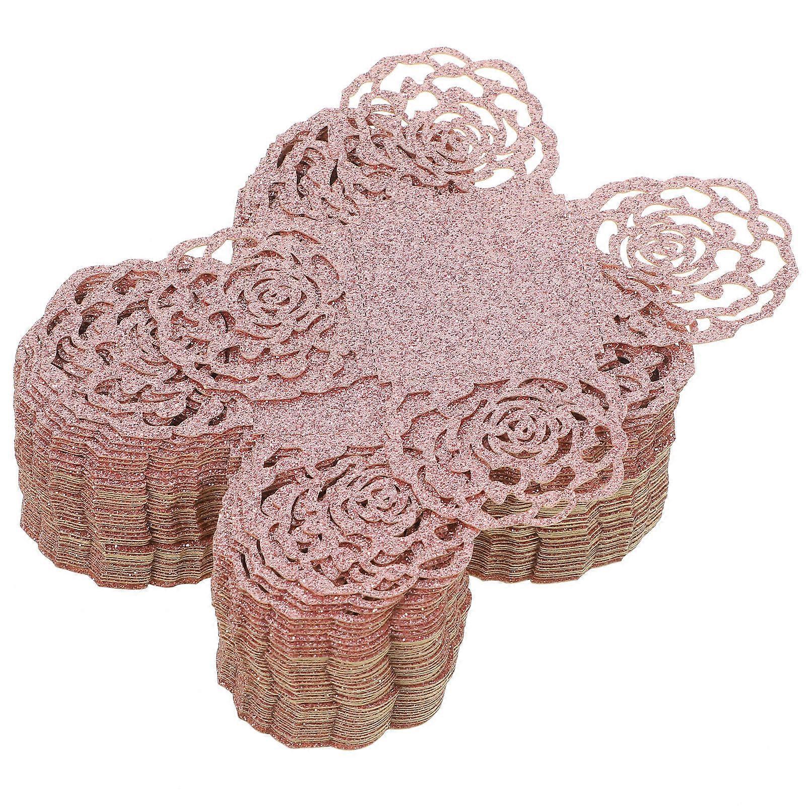 Pink Paper Chocolate Packaging Tray Truffle Cups for Storage Use 150Pcs