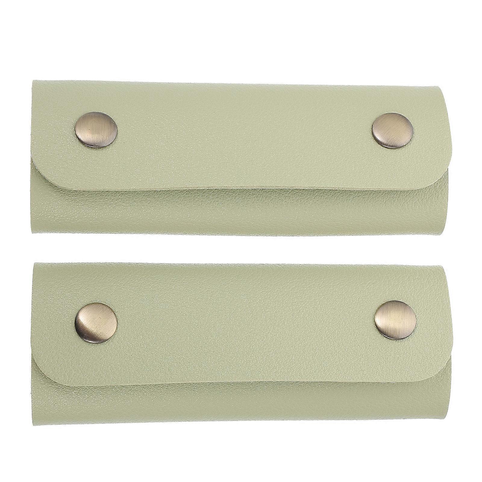 Bag Handle Wrap PU Cover for Handle Protection 4Pcs Set Light Green