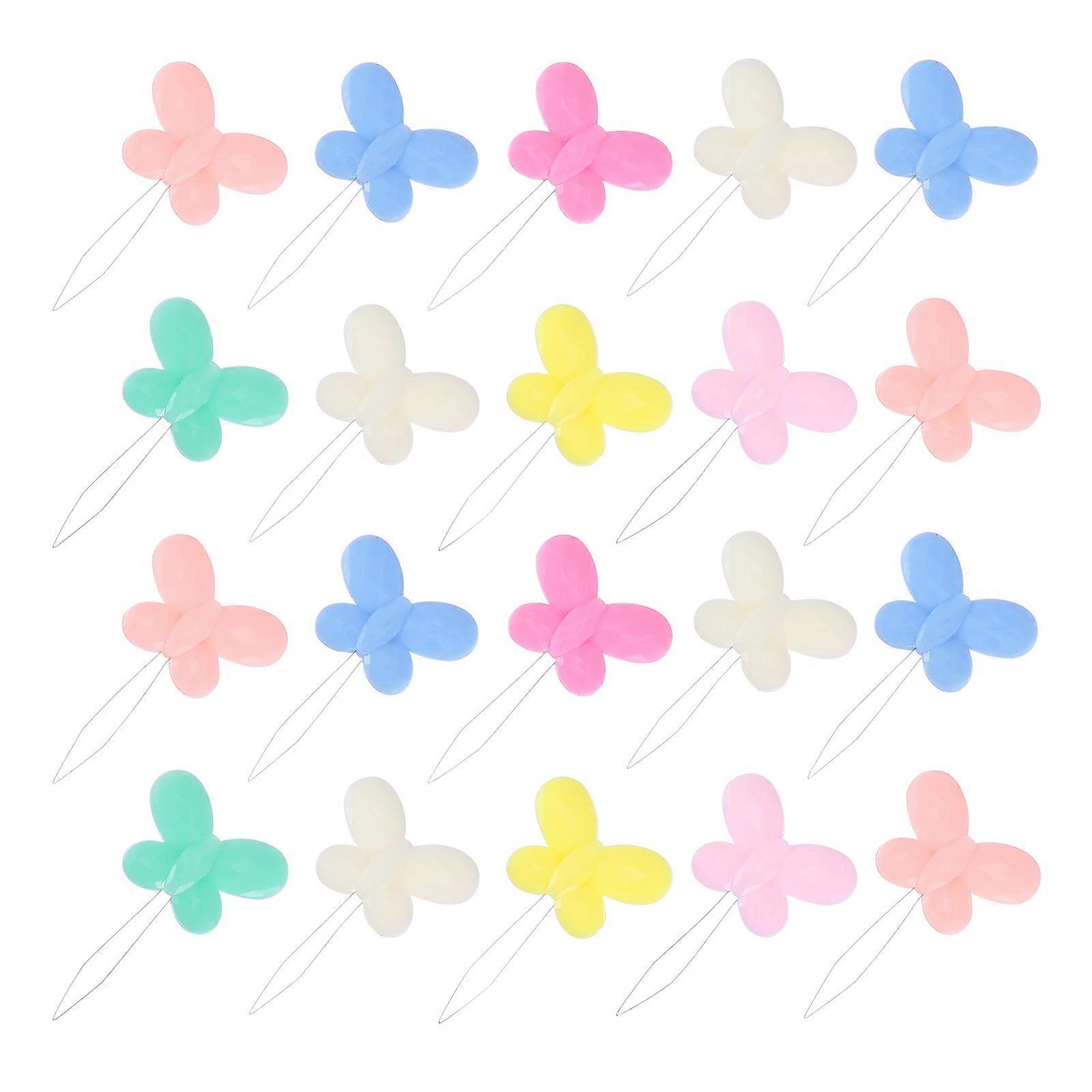 Needle Threader Plastic Wire Loop Threader for Hand Sewing 20Pcs Assorted Color