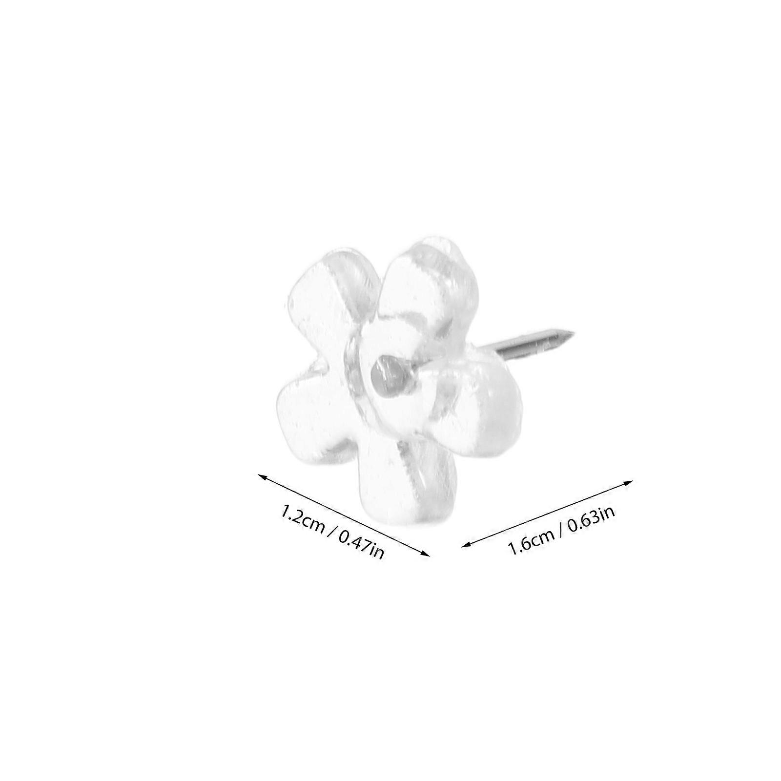 Push Pins Clear Thumbtacks for Decoration 100Pcs Transparent Board Tacks