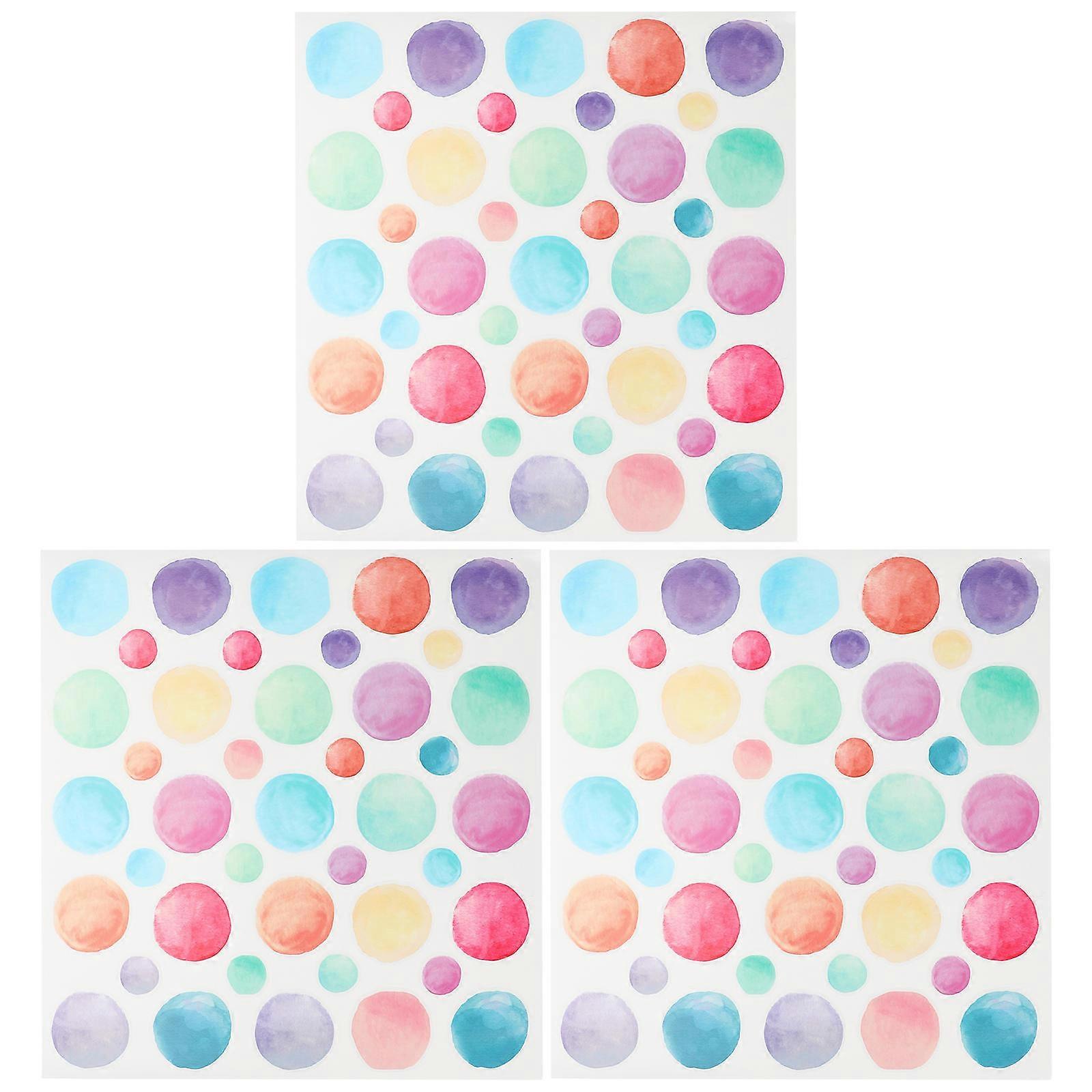Dot Border Sticker PVC for Decoration 3 Sheets Decorative Border Paper