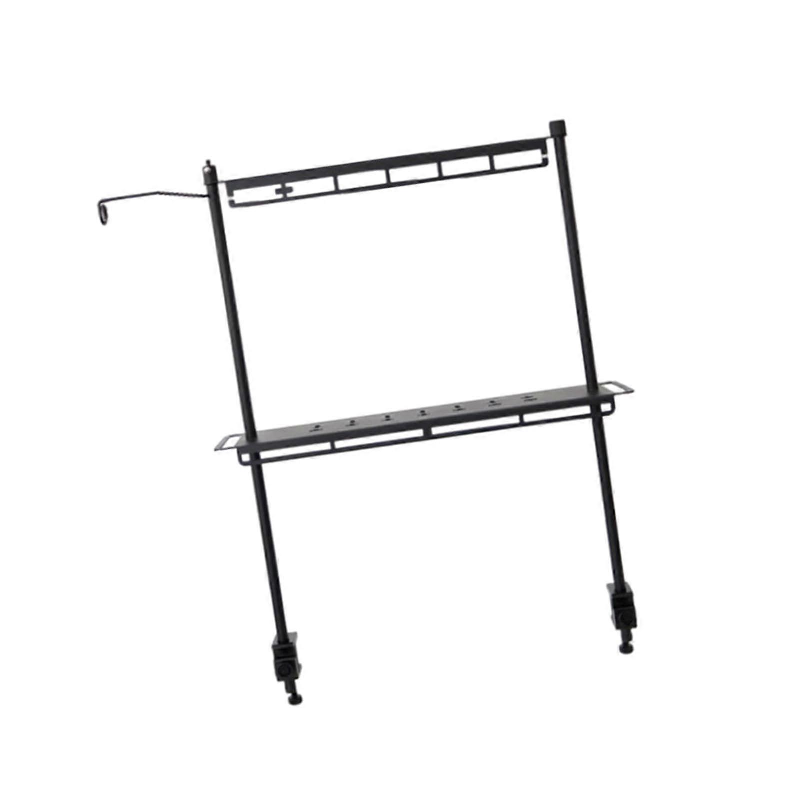 Camping Lantern Stand with Hook, Stable DoubleLayer Camping Storage Rack for Outdoor Use