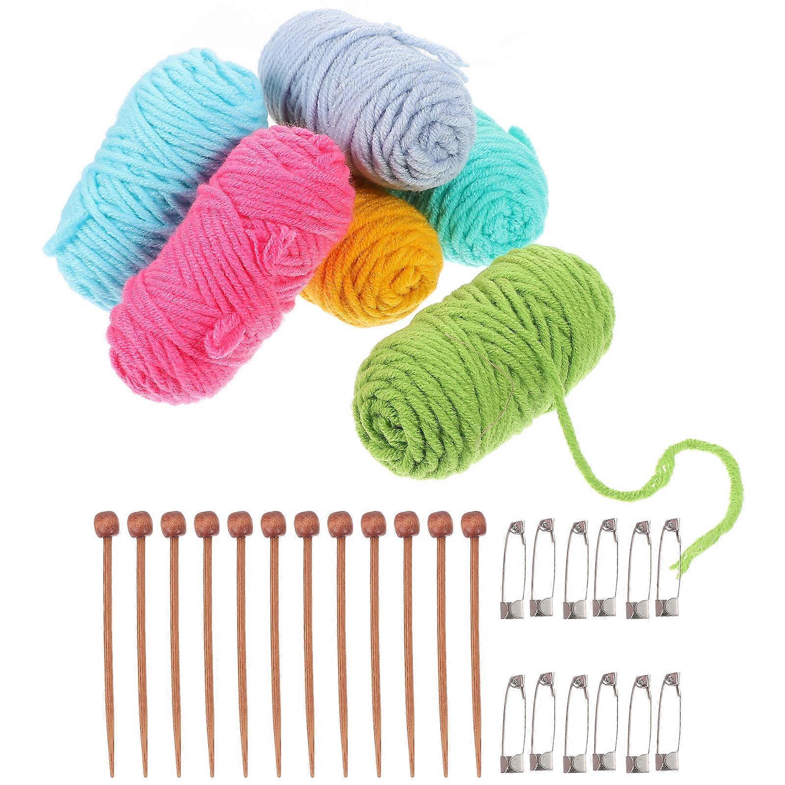 Mini Knitting Tools Set For Dolls 4Set Assorted Color Compact Lightweight Knitting Needles For Daily Use