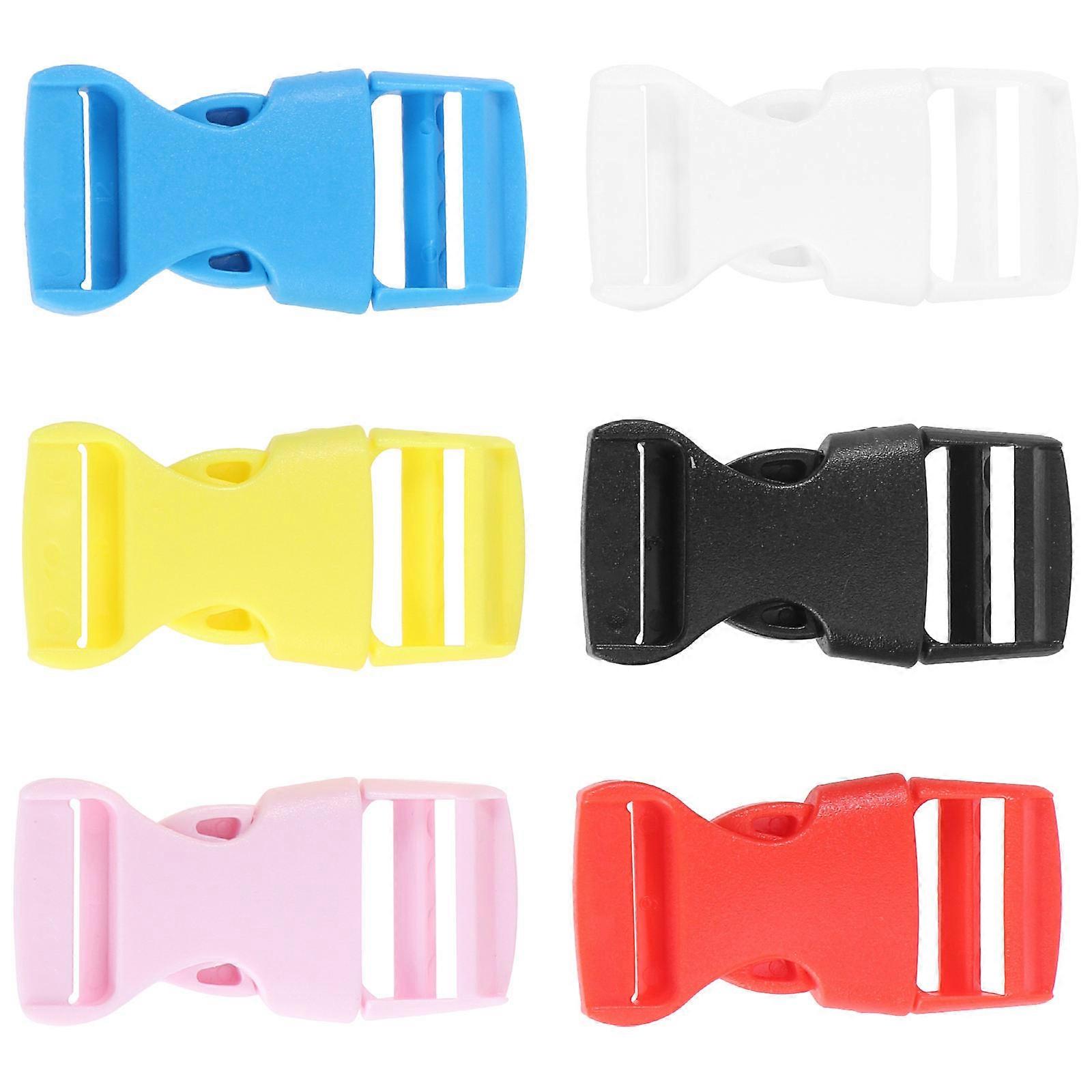 Side Release Buckle Plastic Buckle for Strap Use 60Pcs Assorted Colors