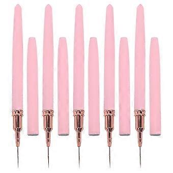 Nagelkunst-Werkzeuge, rosa Liner-Pinsel für Nagellackierung, 5-teiliges Set