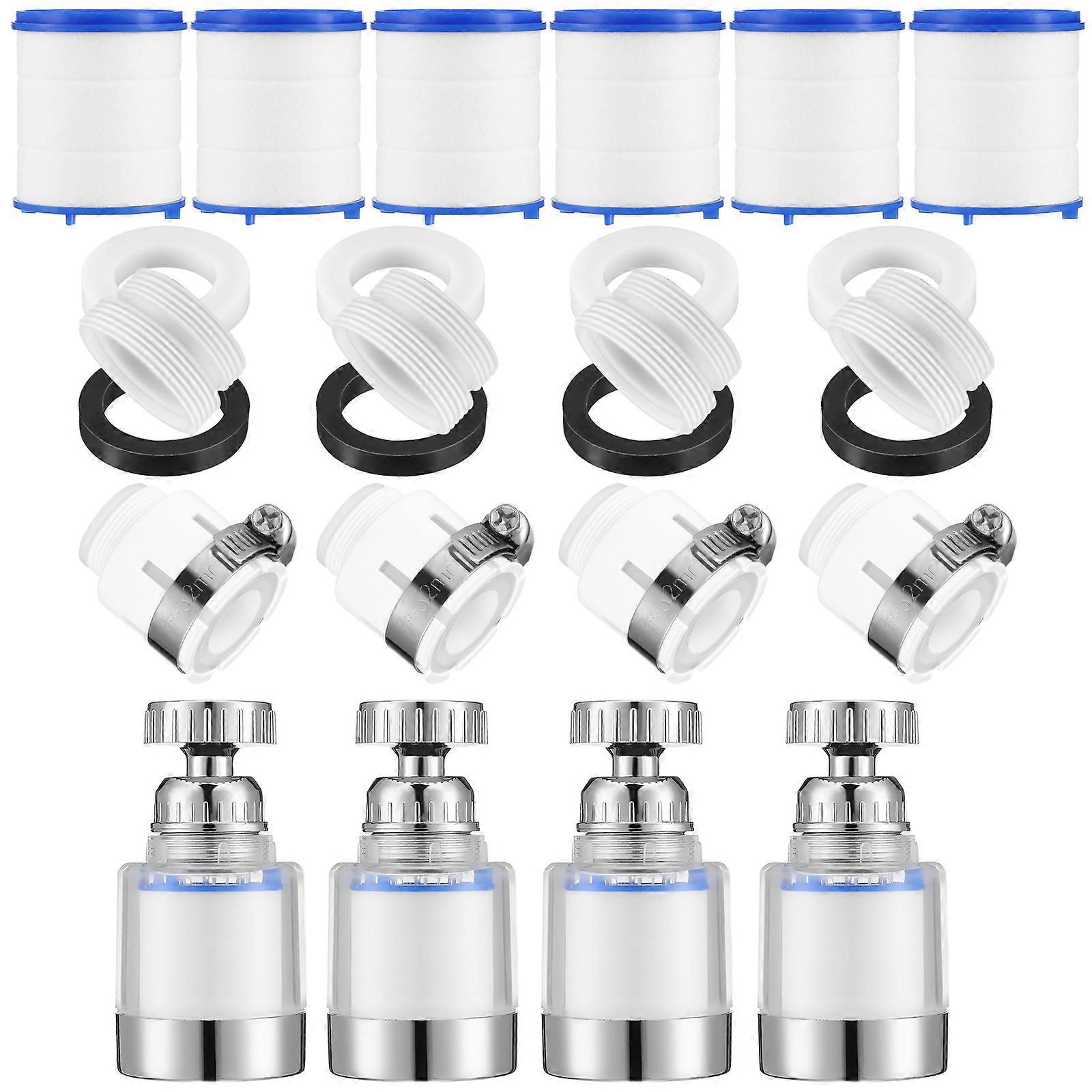 Water Filter Tap Splash Filter Rotatable Tap Extender 3Sets