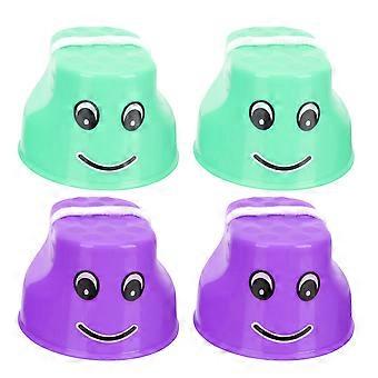 Kids Balance Training Toy 4Pcs Green Children Plastic Stilts Stepper Toy