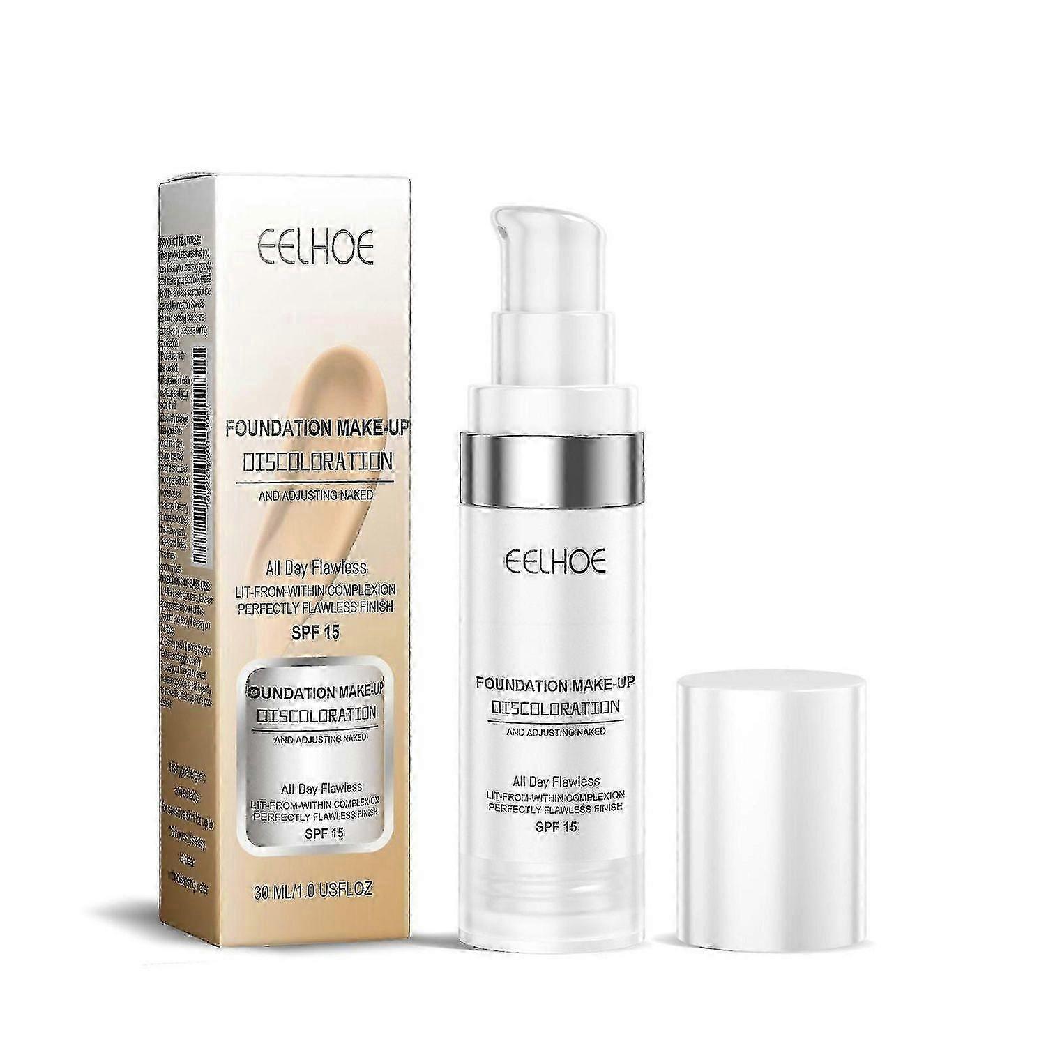 Motong täysin Eelhoe Concealer Color-Changing Foundation tarjoaa pitkäkestoista kosteutta ja kosteutta leviämättä, kirkastaa ja kirkastaa