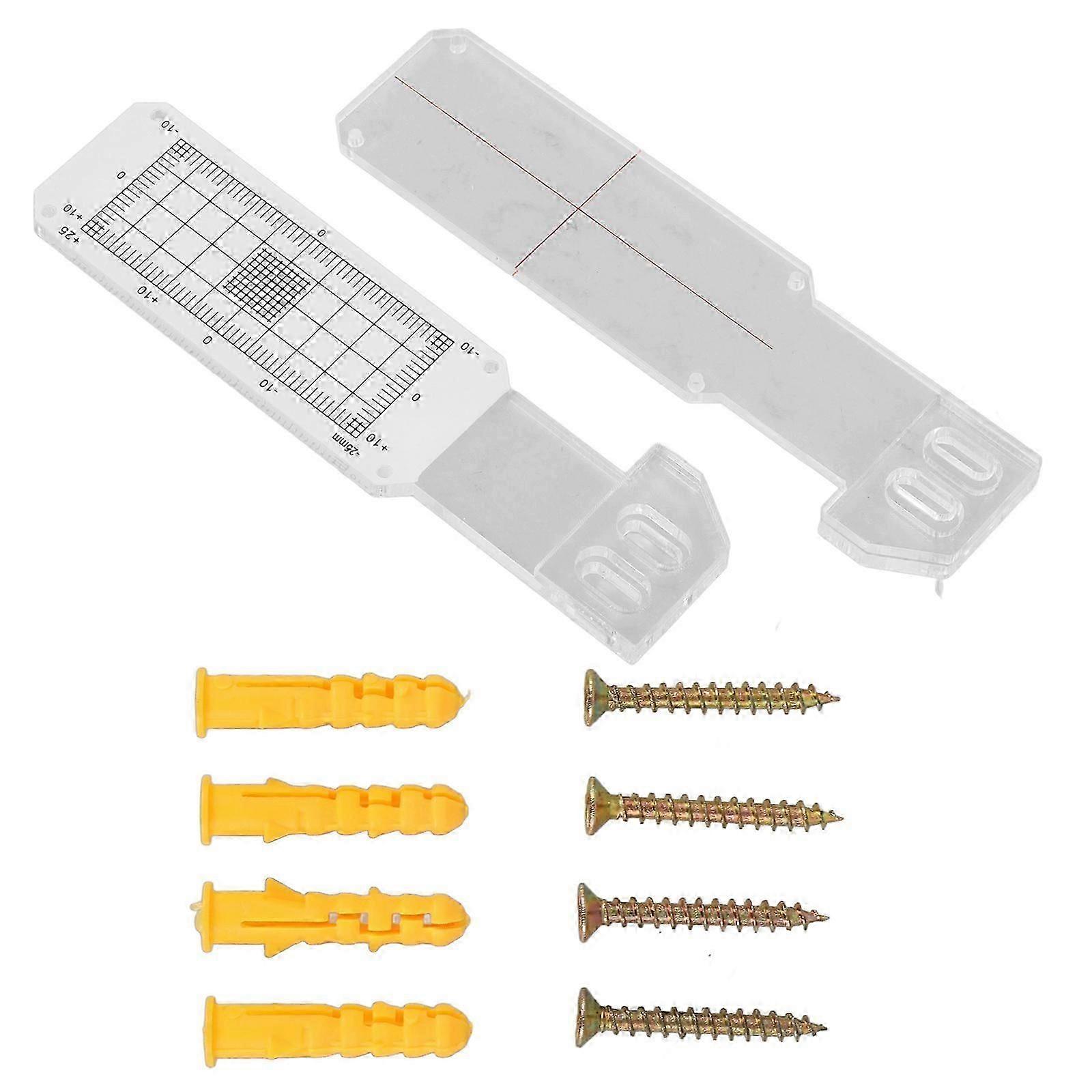 Crack Width Scale Ruler Acrylic Measuring Rulers for Measuring 4Sets
